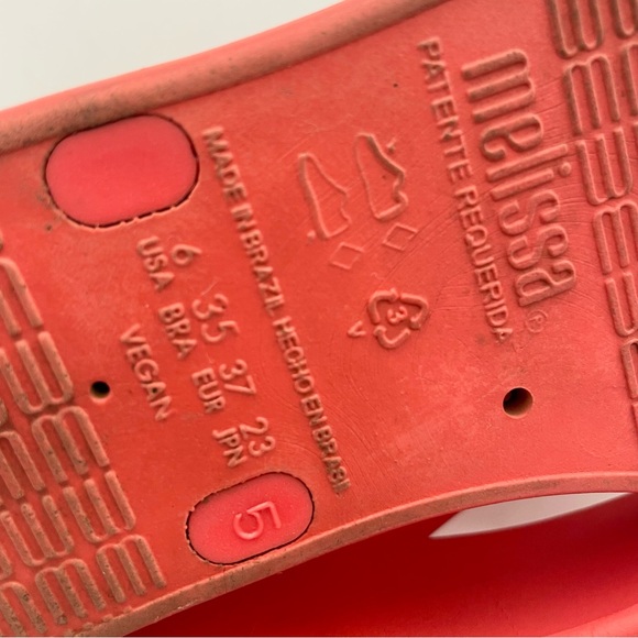 Melissa vegan sun venice platform sandals red/orange women’s Size 6 - Picture 11 of 11